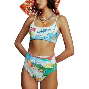 ALEMAIS  Nadia Hernandez High Waisted Bikini Set Womens XS  Recycled Boho NWT